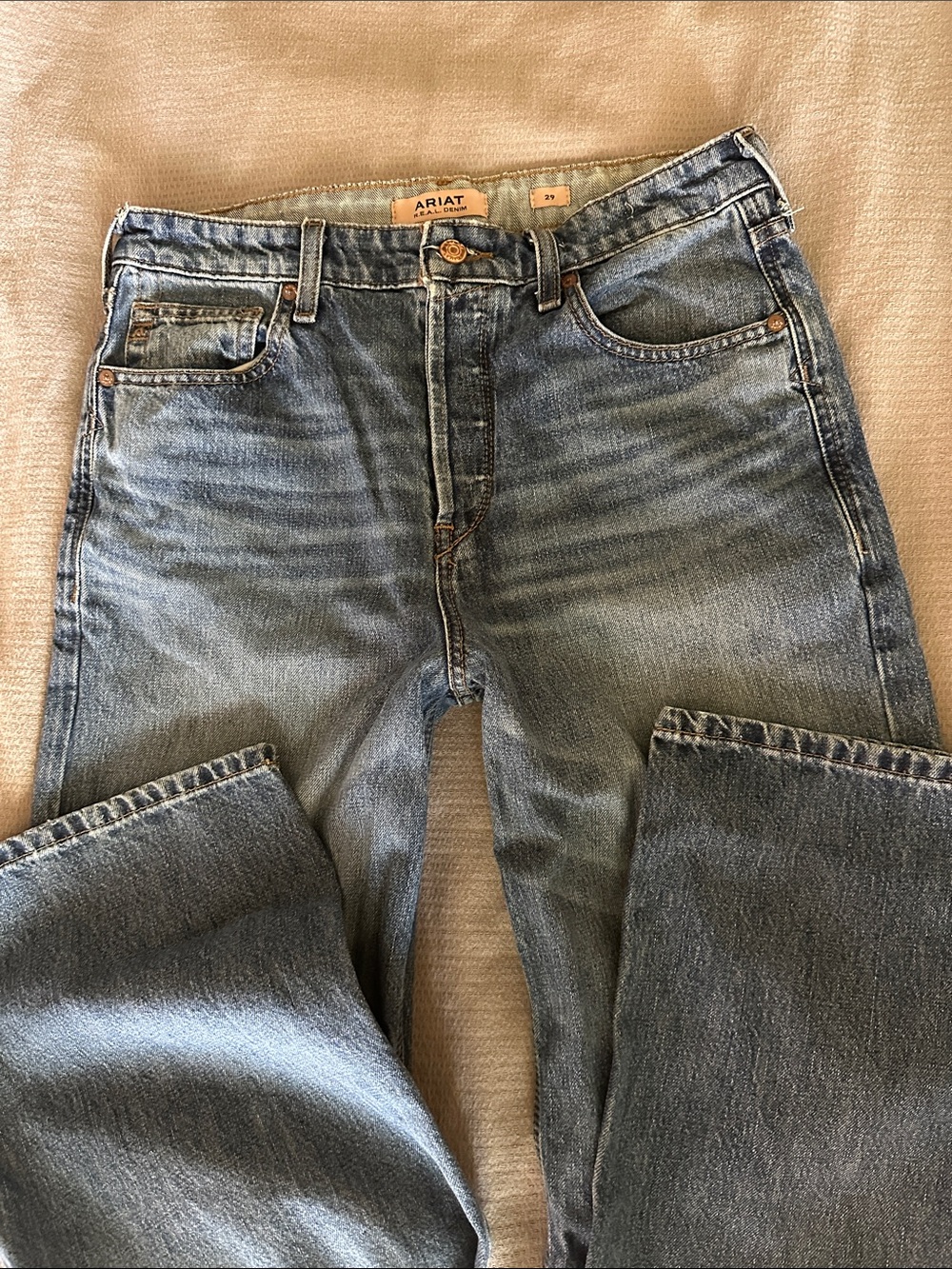 Ariat Light Blue Flare Wide Leg Jeans